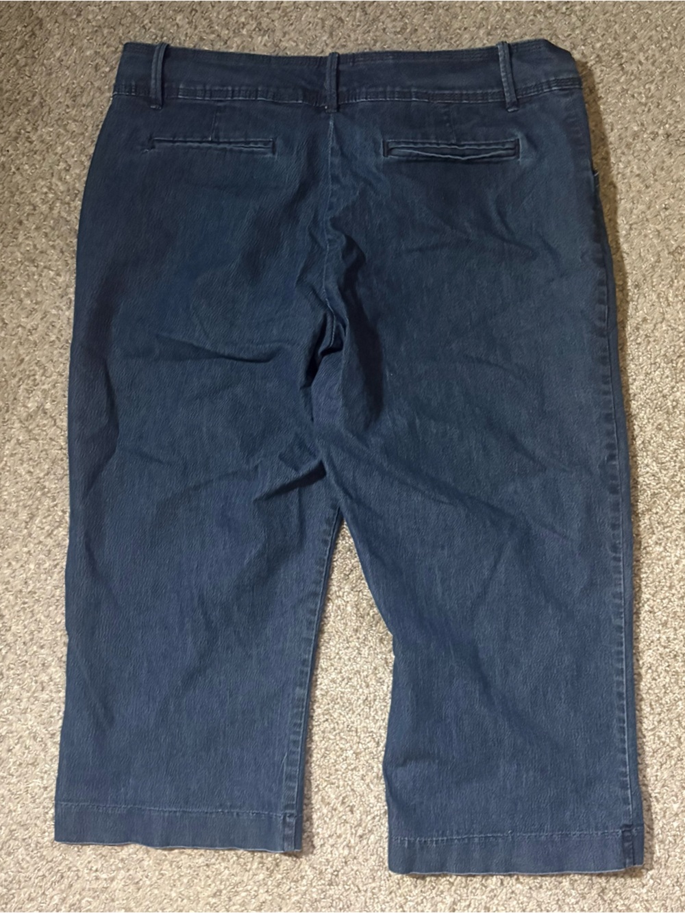Women’s Jeans Lee dark blue denim Classic Fit cropped size 14 Medium - Picture 6 of 6
